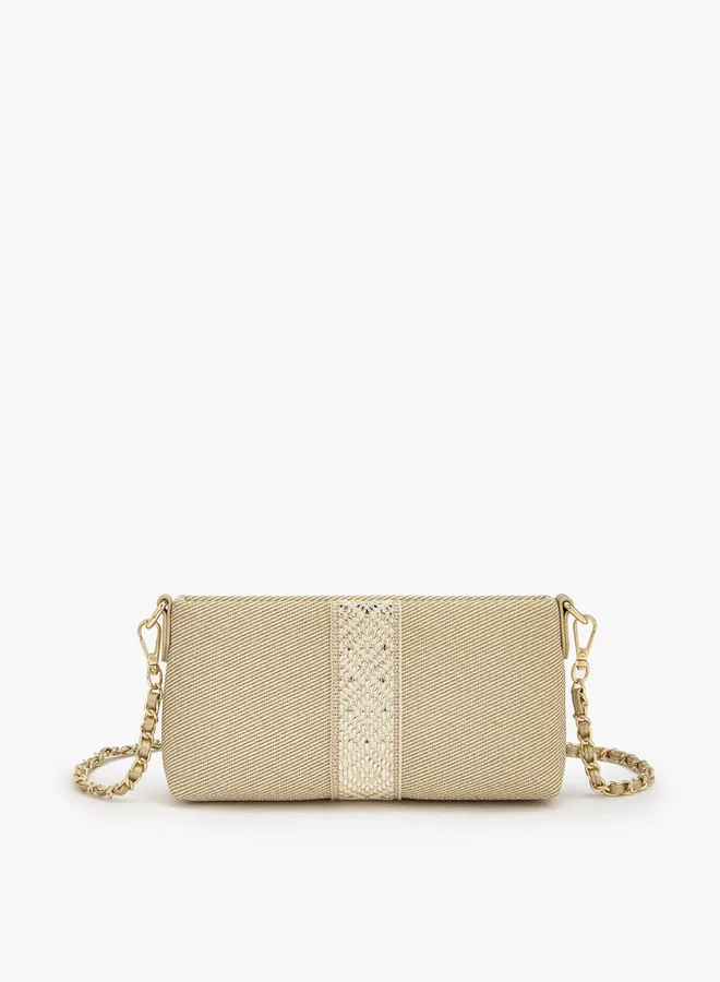 لو كونفورت Textured Crossbody Bag With Detachable Chain Strap